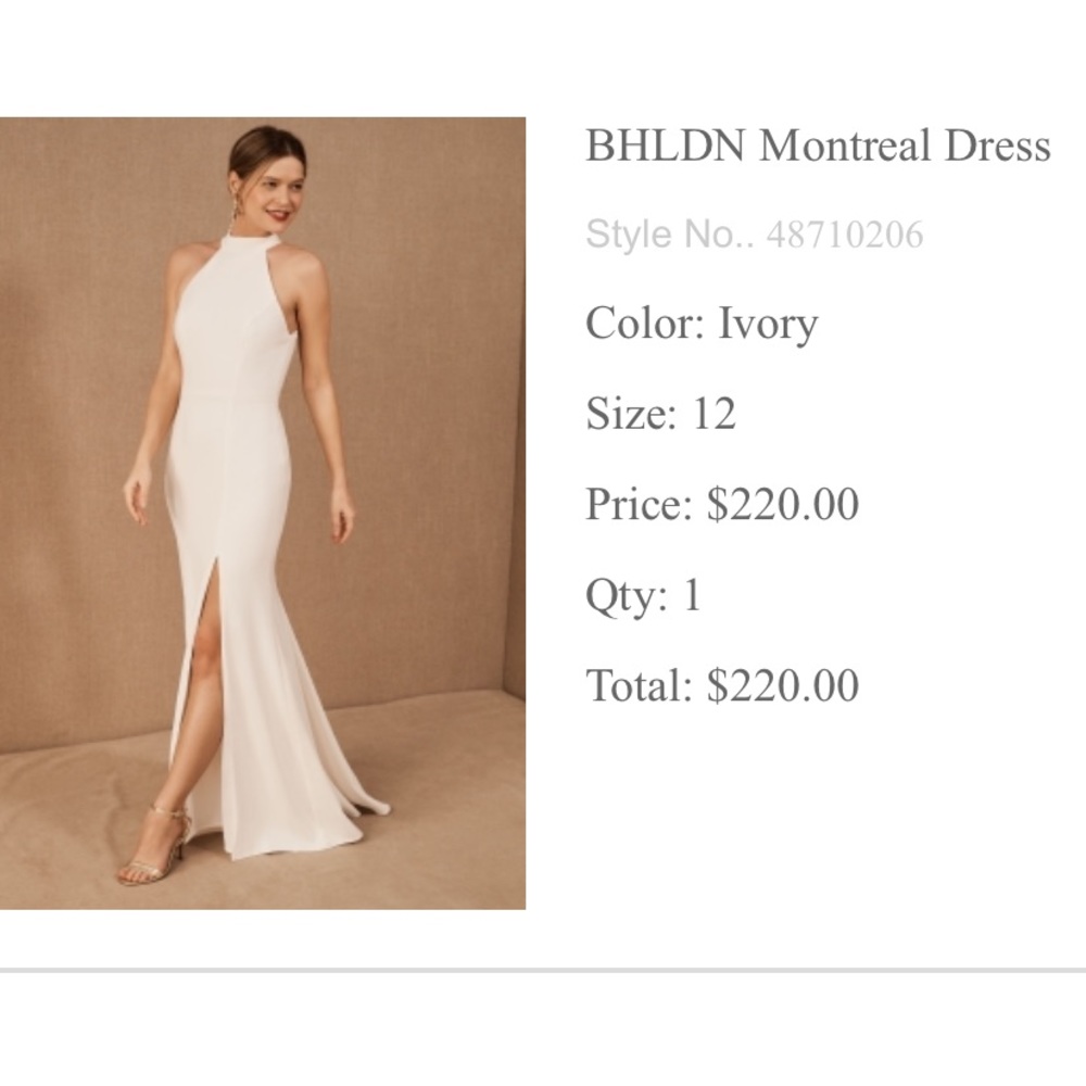 NWT BHLDN Montreal Crepe Maxi wedding/bridesmaid